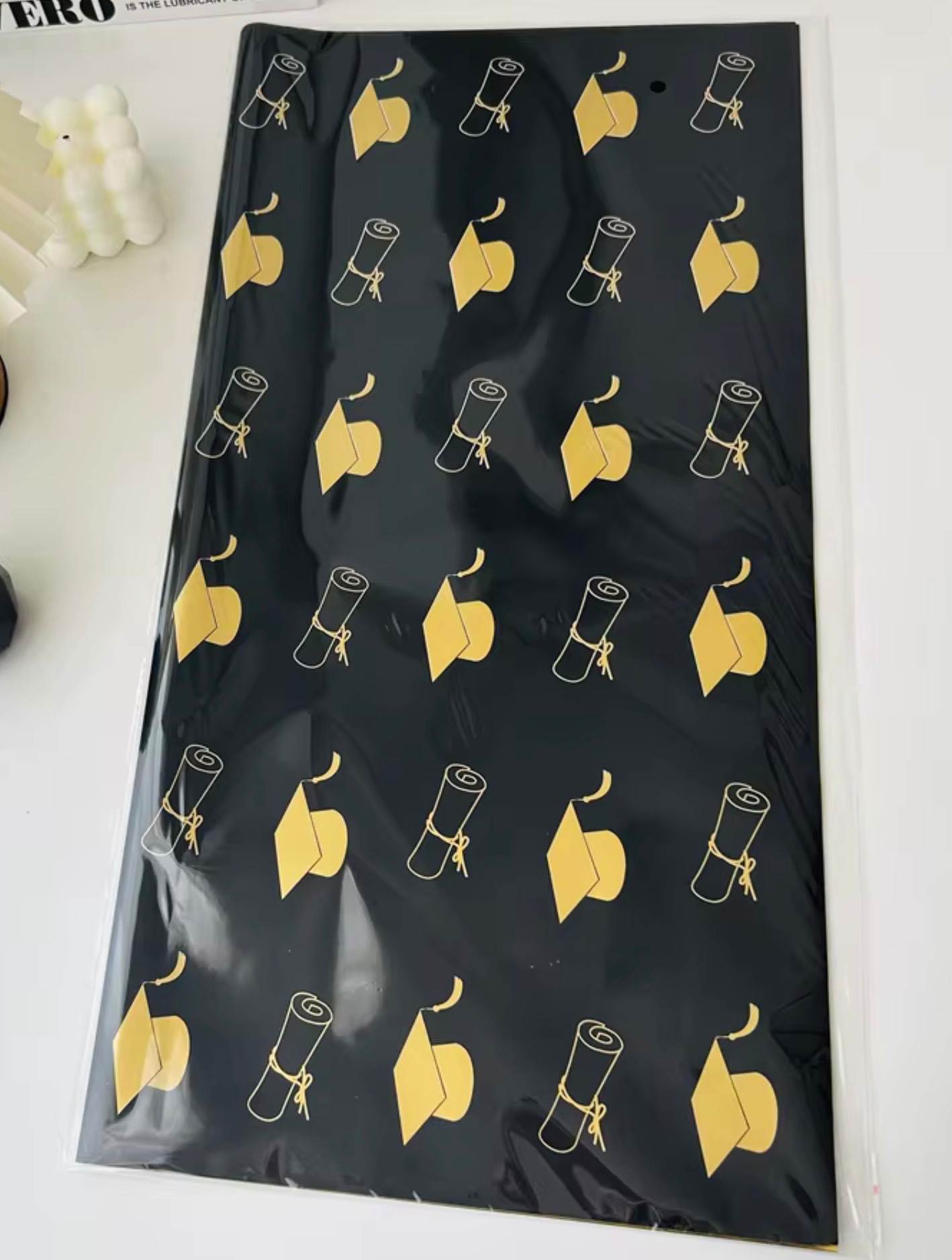 Graduation Flower Wrapping Paper